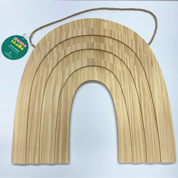 Mondo Llama 15x15 Paint Your Own Natural Wood Rainbow Wall Decor NWT - Picture 3 of 6